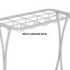 Umbrella Racks WXYZ Rectangular Hotel Umbrella Stand, Large Capacity Umbrella Storage Rack with 15 Holes and 8 Hooks, 60x24x44cm White Pink Green Black (Color : White) view 3