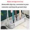 Umbrella Racks WXYZ Rectangular Hotel Umbrella Stand, Large Capacity Umbrella Storage Rack with 15 Holes and 8 Hooks, 60x24x44cm White Pink Green Black (Color : White) view 4