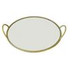 1pc Round Handle Storage Tray for Snacks Fruits Elegant Serving Plate for Kitchen Tabletop Decor Easy to Carry Design Sturdy Build with Glossy Finish for Housewarming view 1