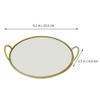 1pc Round Handle Storage Tray for Snacks Fruits Elegant Serving Plate for Kitchen Tabletop Decor Easy to Carry Design Sturdy Build with Glossy Finish for Housewarming view 3