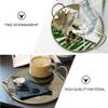 1pc Round Handle Storage Tray for Snacks Fruits Elegant Serving Plate for Kitchen Tabletop Decor Easy to Carry Design Sturdy Build with Glossy Finish for Housewarming view 4