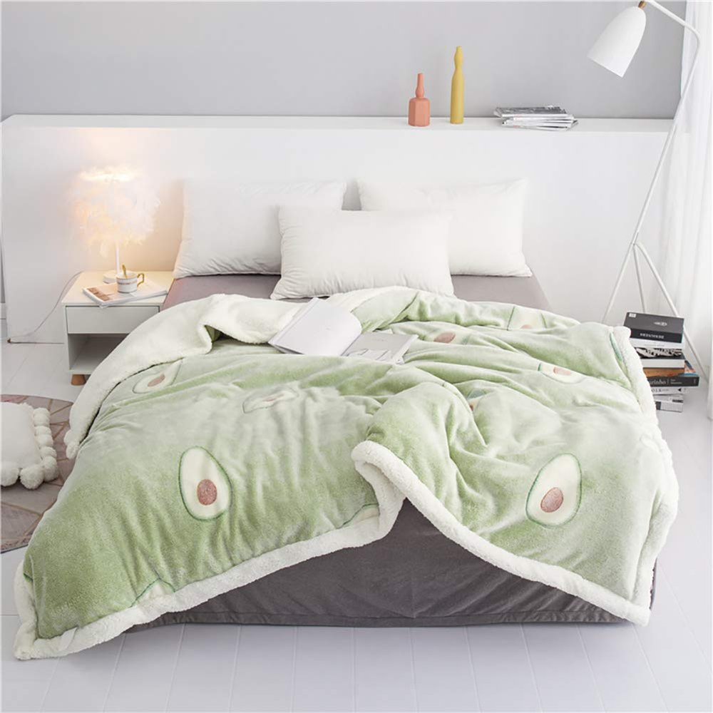 Autumn and Winter Soft Bedding and Quilt Blankets, Flannel Cashmere Composite Thermal Blankets, Warm Quilt Cover Blankets for Bed Sofas,D,150cm200cm
