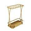Umbrella Racks WXYZ Rectangular Hotel Umbrella Stand, Large Capacity Umbrella Storage Rack with 15 Holes and 8 Hooks, 60x24x44cm White Pink Green Black (Color : Gold) view 1