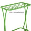 Umbrella Racks WXYZ Rectangular Hotel Umbrella Stand, Large Capacity Umbrella Storage Rack with 15 Holes and 8 Hooks, 60x24x44cm White Pink Green Black (Color : Green) view 3
