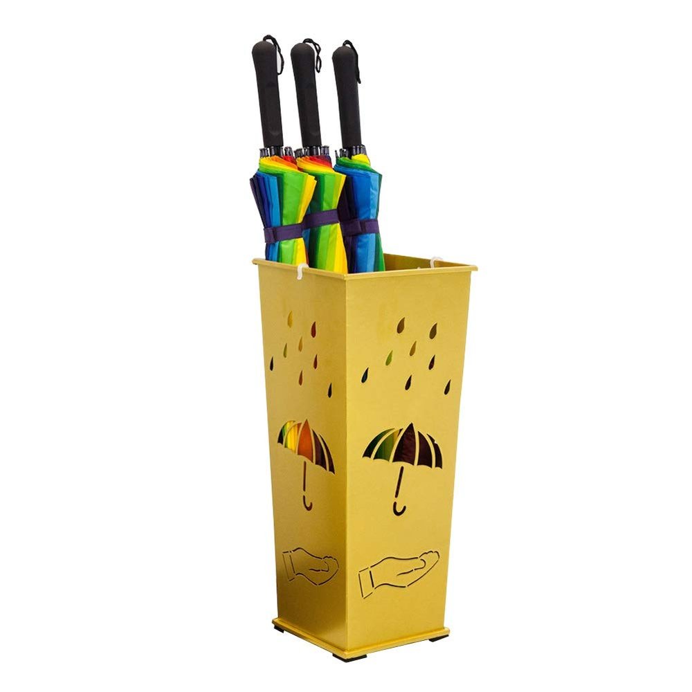 Umbrella Racks WXYZ Household Hotel Umbrella Stand, Can Store Long and Short Umbrella Drain Stand, Multifunctional Umbrella Storage Rack, White Black Gold, 6 Styles (Color : Gold2)
