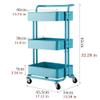 Multi-functional Cart: This utility cart can be used for easy storage and transportation as tools cart, serving cart, organization rack in kitchen, garage, bathroom, patio, courtyard, dining room, etc view 2