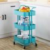 Multi-functional Cart: This utility cart can be used for easy storage and transportation as tools cart, serving cart, organization rack in kitchen, garage, bathroom, patio, courtyard, dining room, etc view 4