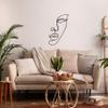 Dekadron Line Wall Art, Face Abstract Metal Wall Art, Minimalist Art, Geometric Metal Wall Decoration, Home Decor, Geometric Wall (22" W x 36" H / 56 x 90cm) view 2