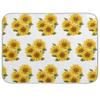 Absorbent Dish Drying Mat for Kitchen Counter - Yellow Sunflower Microfiber Drying Pad, Reversible Drainer Mats for Countertop, Large 18 x 24 inch view 1