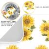 Absorbent Dish Drying Mat for Kitchen Counter - Yellow Sunflower Microfiber Drying Pad, Reversible Drainer Mats for Countertop, Large 18 x 24 inch view 2