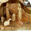 Holy Land Market Inspirational Bethlehem Olive Wood Nativity Scene - Unique Nativity Set Indoor with Hand-Carved Rustic Log Stable, Wooden Nativity Set, 5-8 Inches view 2