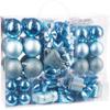 BRUBAKER 77-Piece Christmas Tree Ornaments - Shatterproof - Light Blue/Silver view 2