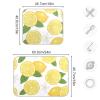Absorbent Dish Drying Mat for Kitchen Counter - Yellow Lemon and Half Lemon Microfiber Drying Pad, Reversible Drainer Mats for Countertop, Large 18 x 24 inch view 3