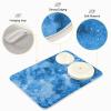 Absorbent Dish Drying Mat for Kitchen Counter - Blue Watercolor Microfiber Drying Pad, Reversible Drainer Mats for Countertop, Large 18 x 24 inch view 4