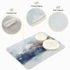 Absorbent Dish Drying Mat for Kitchen Counter - Black Watercolor Mountain Peak Microfiber Drying Pad, Reversible Drainer Mats for Countertop, Large 18 x 24 inch view 4