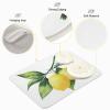 Absorbent Dish Drying Mat for Kitchen Counter - Yellow Whole Lemon Microfiber Drying Pad, Reversible Drainer Mats for Countertop, Large 18 x 24 inch view 4