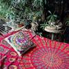 Popular Handicrafts Tapestry Wall Hanging Hippie Mandala Bohemian Hippy Psychedelic Design Indian Peacock Meditation Gypsy Tapestries Bedspread 30 x 40 Inches (76 x 101 cms), Blue view 1