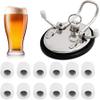 Beer Keg Parts 12PCS Homebrew Replacement Keg Lid,Carbonation Lid 12 Pcs Keg Lid Feet, Feet for Keg Lids for Homebrew Kegging Hardware Tool view 1