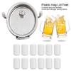 Beer Keg Parts 12PCS Homebrew Replacement Keg Lid,Carbonation Lid 12 Pcs Keg Lid Feet, Feet for Keg Lids for Homebrew Kegging Hardware Tool view 2