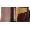 Holtz Leather Co. Personalized Fine Leather 3 Ring Binder Notebook Photo Album Recipie Binder Leather Binder (Brown) - The Langley view 1