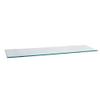 All Safe Glass 10" x 18" Rectangle Tempered Clear Floating Glass Shelf - Glass Only view 1