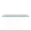 All Safe Glass 10" x 18" Rectangle Tempered Clear Floating Glass Shelf - Glass Only view 2