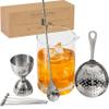 A Bar Above 10 Piece Cocktail Mixing Glass Set, Lead Free Cocktail Set with Mixing Glass, Bar Spoon, Julep Strainer, Bell Jigger and Picks, Bar Accessories, Ideal for Martinis, Whiskey and Negronis view 1