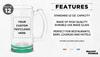12 Libbey Beer Mugs Set, 12 oz. - Customizable Text, Logo - Groomsmen Glassware - Green view 2