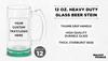 12 Libbey Beer Mugs Set, 12 oz. - Customizable Text, Logo - Groomsmen Glassware - Green view 3