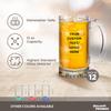 12 Libbey Beer Mugs Set, 12 oz. - Customizable Text, Logo - Groomsmen Glassware - Clear view 2