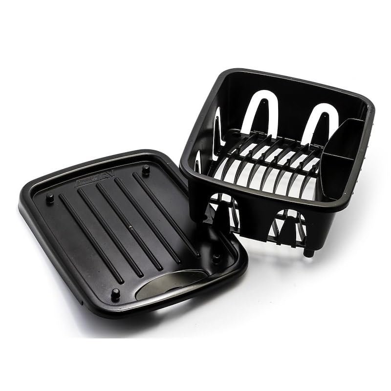 New Camco 43512 Black Mini Dish Drainer and Tray