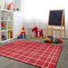 Flagship Carpets Check Pattern Area Rug for Childrens Classroom, Kids Playroom, Living Room or Bedroom Carpet and Kitchen Rug, 6' x 8'4", Red view 2