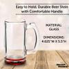 12 Libbey Beer Mugs Set, 12 oz. - Groomsmen Glassware - Red view 4