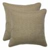 Pillow Perfect Monti Chino Solid Indoor/Outdoor Small Throw Pillow Plush Fill, Weather and Fade Resistant, Small Throw - 16.5" x 16.5", Tan, 2 Count view 1