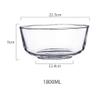 1000-1800ML Glass Bowl, Salad Mixing Bowl Cheese Bowl Fruit Bowl Transparent Bowl Thick Bowl Suitable for Microwave Ovens (Color : 1800ML) view 2