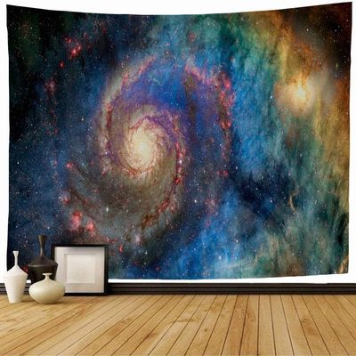 Tapestry Dust Spiral Hubble Awesome Glow Galaxy Cosmos Plasma Many Telescope Milky Years Abstract System Cool Tapestry Wall Tapestry for Bedroom Wall Decor 60x50 Inch