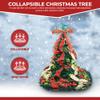 6ft Pop up Christmas Tree - Fully Decorated Pre-Lit Pull Up Tree Includes Storage Bag, Ornaments, Ribbon, Pinecones, Stand, and Warm UL Lights view 2