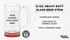 12 Libbey Beer Mugs Set, 12 oz. - Customizable Text, Logo - Groomsmen Glassware - Red view 3