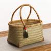 Handwoven Bamboo Storage Basket with Handles,Flower Basket,Fruite Basket,Shopping Basket,for Decoration,Groceries,Picnic and Toy Storage view 2