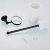 JF-XUAN Toilet Brush Holder Wall Mounted Bathroom Oil Rubbed Bronze Toilet WC Scrub Bath Cleaning Brush Holder Set Toilet Brush view 4
