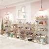 Shoe Bag Display Rack Shop Shelf Clothing Store Retail Rack, Multi-Layer Selling Shoe Storage Display Stand, Home Commercial Floor-Standing Vertical Organization Storage Rack view 2