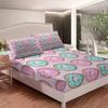 Feelyou Pink Donuts Bed Sheets Set Girls French Macarons Bedding Twin Size Includes 1 Fitted Sheets & 1 Pillowcase (No Flat Sheet) view 1