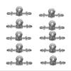 DUOER 10pcs Luxury Diamond Crystal Handles Shoebox Cabinet Handles Closet Door Drawer Knobs Wardrobe Pulls Pullers with Screw Hardware view 1