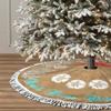 Beach Coral Christmas Christmas Tree Skirt Gorgeous Edge Tassel Lace for 48" Xmas Ornaments Decoration view 3