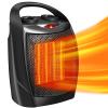 Antarctic Star Space Heater,Electric Portable Heater Fan for Indoor Use 750W/1500W ETL Certified Ceramic Small Mini Heater with Thermostat, Home Dorm Office Desktop and kitchen,Black view 1