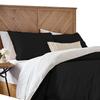 3 Piece Reversible Duvet Cover Set with Zipper & Corner Ties 100% Egyptian Cotton 800 Thread Count Premium Two Tone Bedding (Oversized Super King, Black/White) view 2
