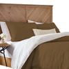 1 Piece Reversible Duvet Cover with Zipper & Corner Ties 100% Egyptian Cotton 800 Thread Count Premium Two Tone Bedding (Super King, Taupe/White) view 2