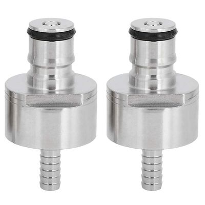 2Pcs Compact Stainless Steel Carbonation with 5/16in Barb Lock Type Fit Soft Drink PET Bottles