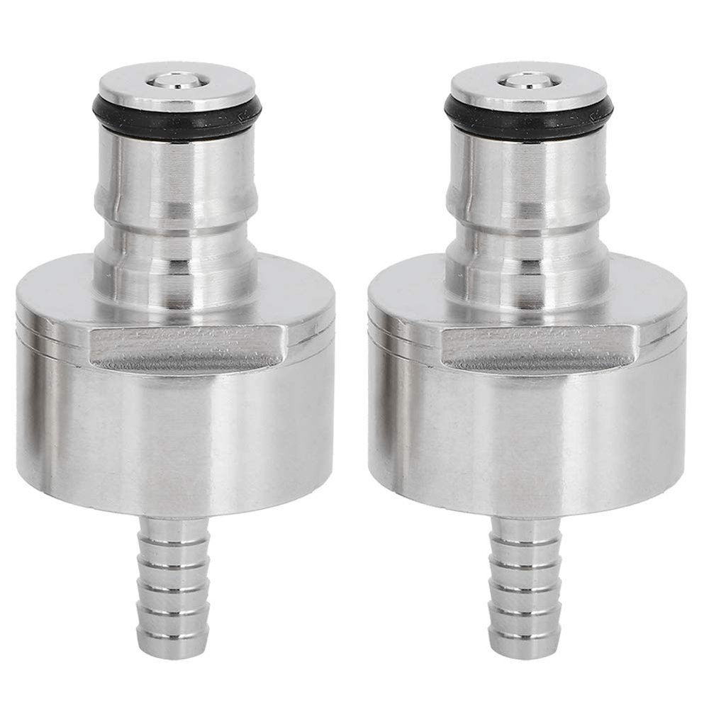 2Pcs Compact Stainless Steel Carbonation with 5/16in Barb Lock Type Fit Soft Drink PET Bottles