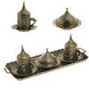 Alisveristime Authentic Turkish Coffee Cup Set: Zamak & Porcelain, Tulip Motifs (Set of 2) (Lale) (Autentic) view 1